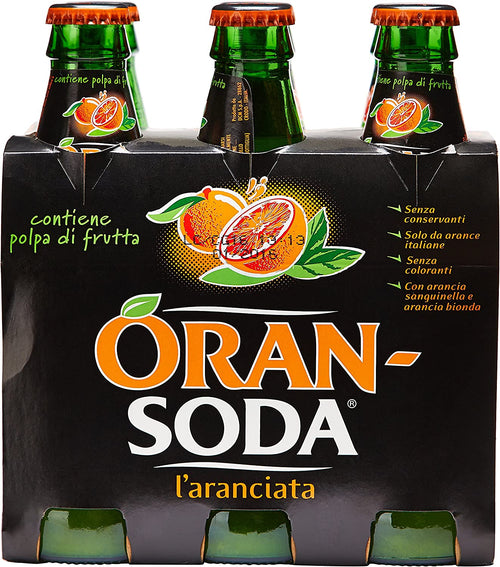 Oransoda - L'Aranciata con Polpa di Frutta, 20 cl (Pacco da 6)